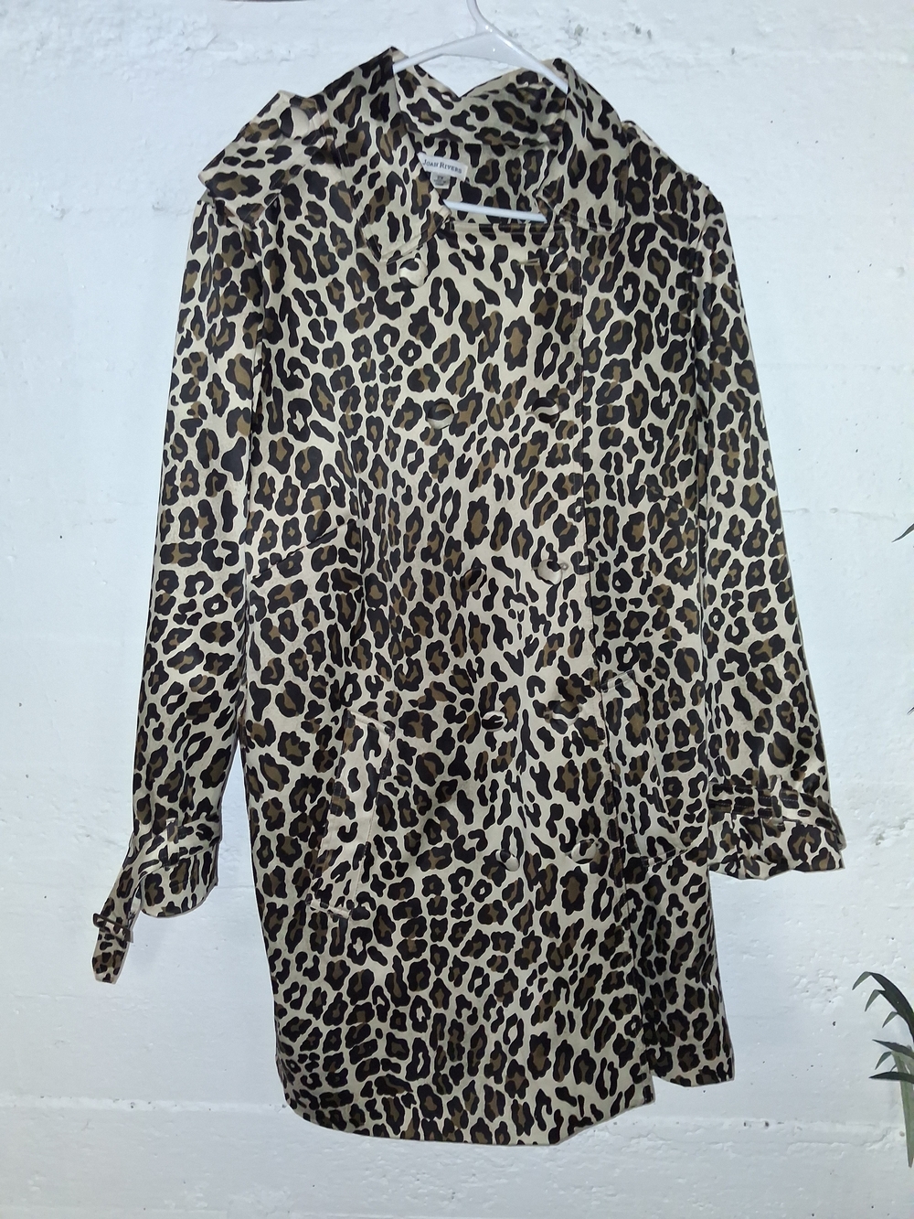 Joan Rivers Leopard Print Longline Blazer - Beige & Black